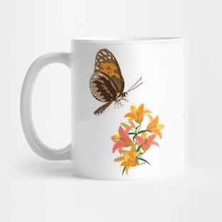 Butterfly And Lilies Mug